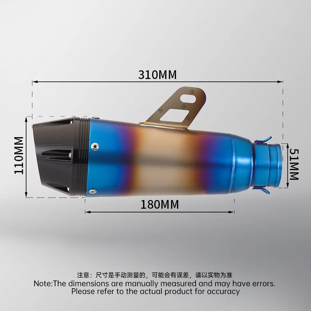 51mm Muffler Front Linkage Tube for Titanium R3 R25 MT03 2015-2024 Complete Motorcycle Exhaust System New Condition